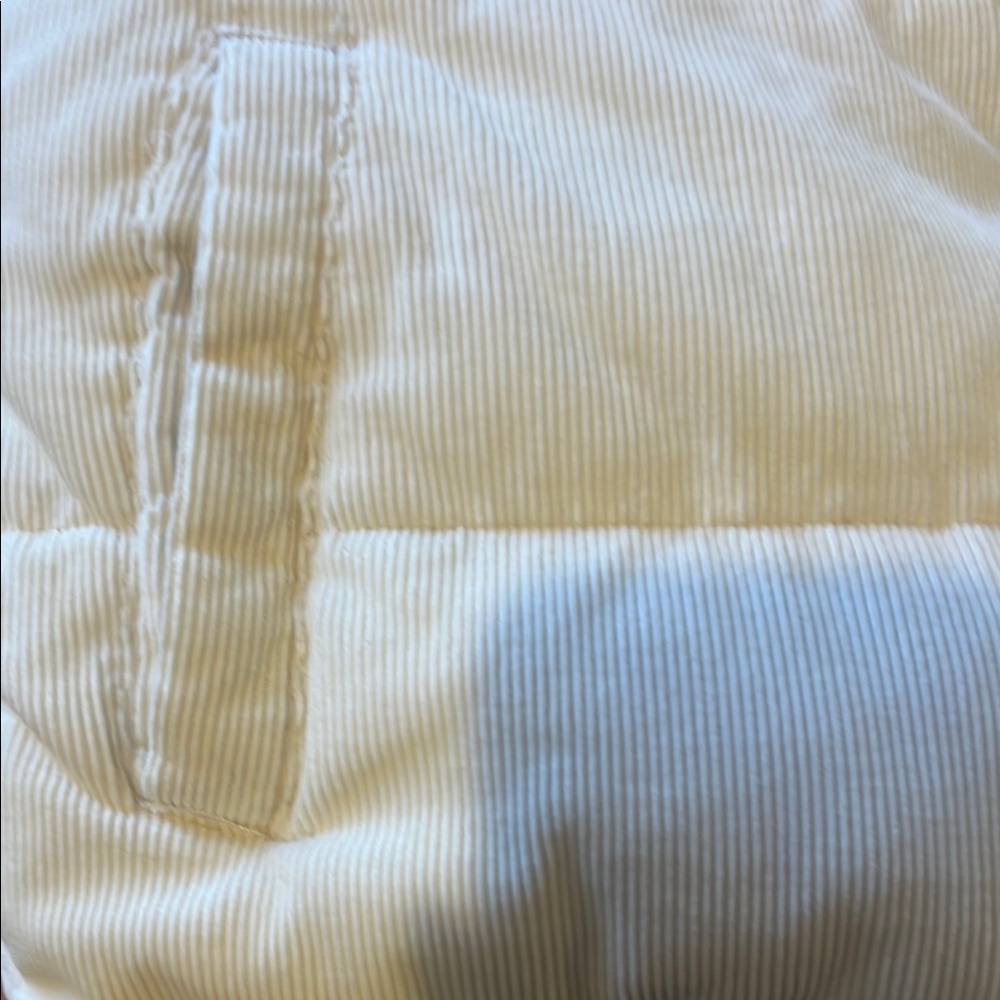 White Puffer Jacket XS Corduroy thickly lined - Picture 12 of 13